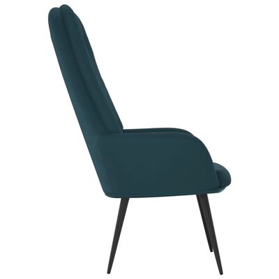 vidaXL Chaise de relaxation Bleu Velours