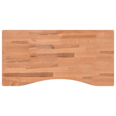 vidaXL Dessus de bureau 80x(36-40)x2,5 cm bois massif de hêtre