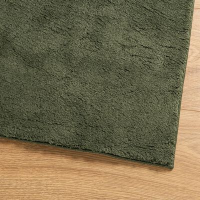 vidaXL Tapis HUARTE à poils courts doux lavable vert forêt 160x160 cm