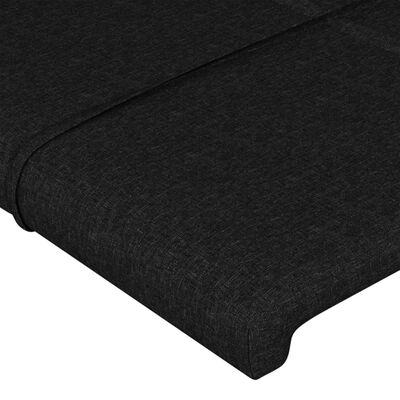 vidaXL Têtes de lit 2 pcs Noir 100x5x78/88 cm Tissu