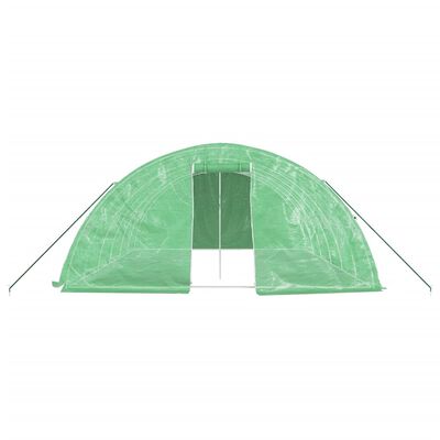 vidaXL Serre avec cadre en acier vert 30 m² 6x5x2,3 m