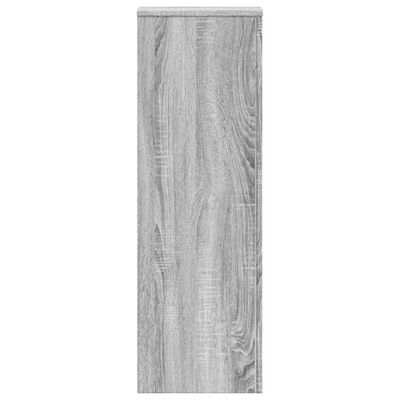 vidaXL Support pour plantes sonoma gris 33x33x100 cm bois d'ingénierie