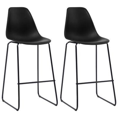 vidaXL Ensemble de bar 3 pcs Plastique Noir