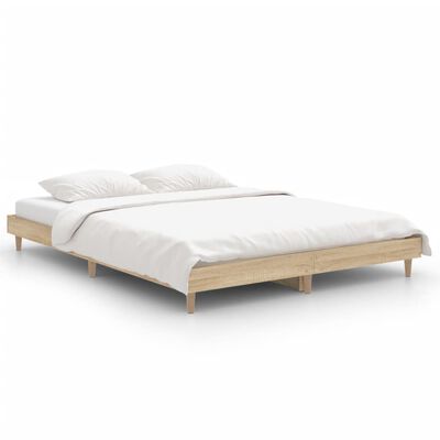 vidaXL Cadre de lit sans matelas chêne sonoma 140x190 cm