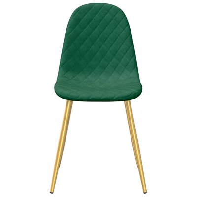 vidaXL Chaises à manger lot de 4 Vert foncé Velours