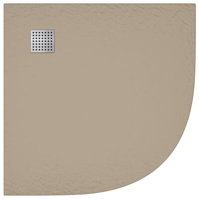 vidaXL Receveur de douche SMC Marron 90x90 cm