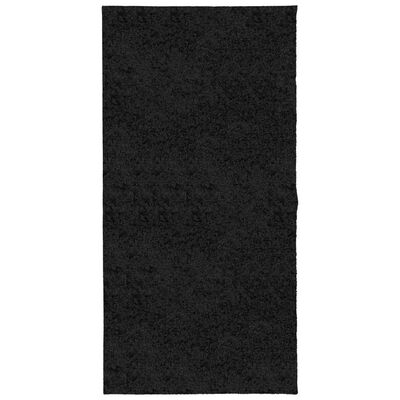 vidaXL Tapis shaggy PAMPLONA poils longs moderne noir 100x200 cm