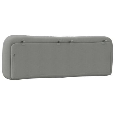 vidaXL Coussin de tête de lit gris clair 160 cm tissu