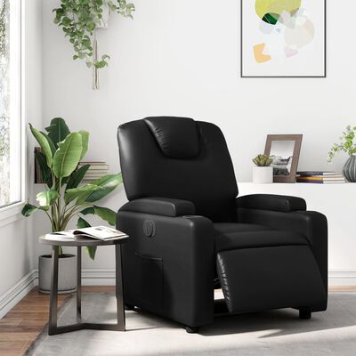 vidaXL Fauteuil inclinable électrique Noir Similicuir