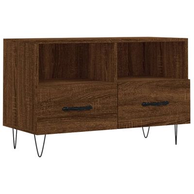 vidaXL Meuble TV Chêne marron 80x36x50 cm Bois d'ingénierie