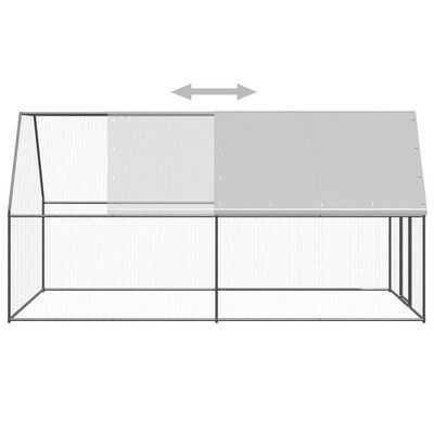 vidaXL Poulailler 2x4x2 m acier galvanisé