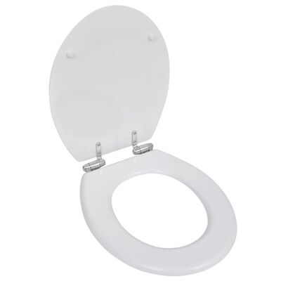 vidaXL Siège de toilette MDF Couvercle à fermeture en douceur