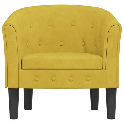 vidaXL Fauteuil jaune velours