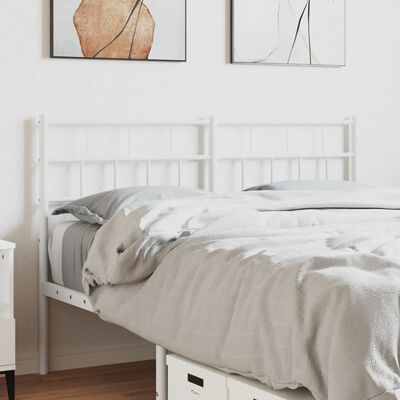 vidaXL Tête de lit métal blanc 135 cm