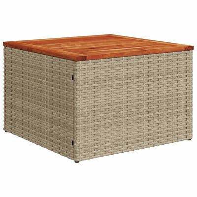 vidaXL Salon de jardin avec coussins 13 pcs beige résine tressée