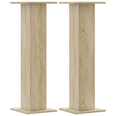 vidaXL Supports pour plantes 2 pcs chêne sonoma bois d'ingénierie