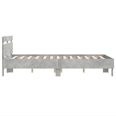 vidaXL Cadre de lit sans matelas gris béton 120x200 cm