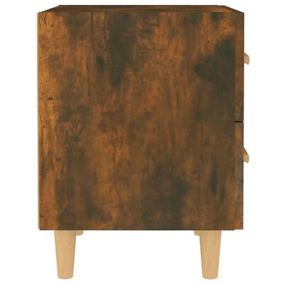 vidaXL Table de chevet Chêne fumé 40x35x47,5 cm