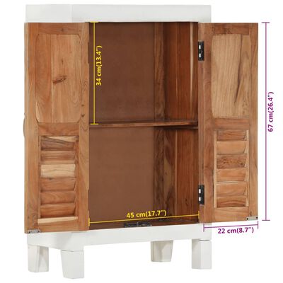 vidaXL Buffet blanc 55x30x90 cm bois massif d'acacia