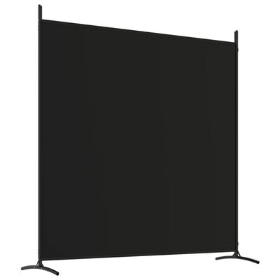 vidaXL Cloison de séparation 3 panneaux Noir 525x180 cm Tissu