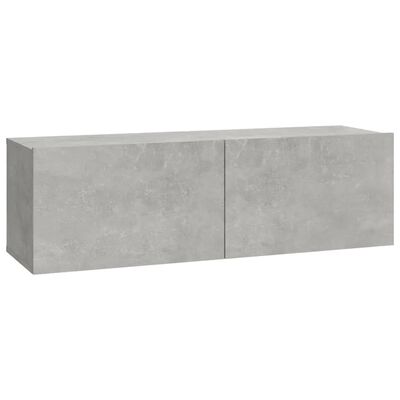 vidaXL Ensemble de meubles TV 4 pcs Gris béton Bois d'ingénierie