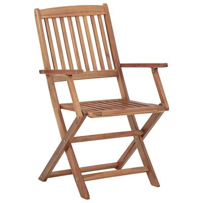 vidaXL Chaises pliables de jardin lot de 6 avec coussins Bois d'acacia