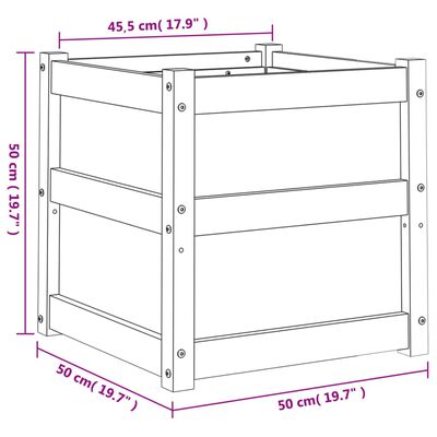 vidaXL Jardinières 2 pcs bois de pin imprégné