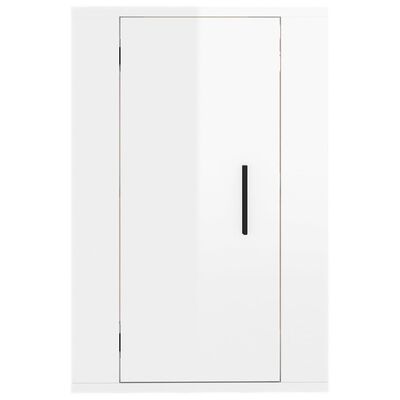 vidaXL Meuble TV mural Blanc brillant 40x34,5x60 cm