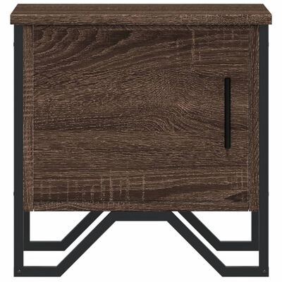 vidaXL Tables de chevet 2pcs chêne marron 40x30x40cm bois d'ingénierie