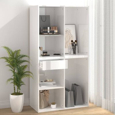 vidaXL Armoire cosmétique Blanc brillant 80x40x75 cm Bois d'ingénierie