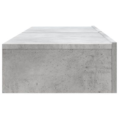 vidaXL Meubles TV avec lumières LED 2 pcs gris béton 60x35x15,5 cm