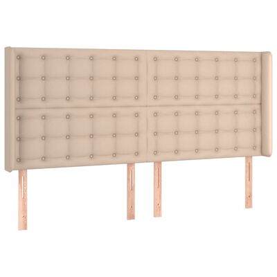 vidaXL Sommier à lattes de lit matelas LED Cappuccino 160x200 cm