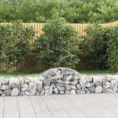 vidaXL Paniers à gabions arqués 5 pcs 200x50x40/60 cm fer galvanisé