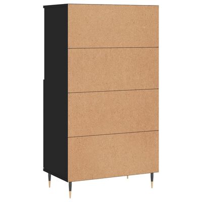 vidaXL Buffet haut Noir 60x36x110 cm Bois d'ingénierie