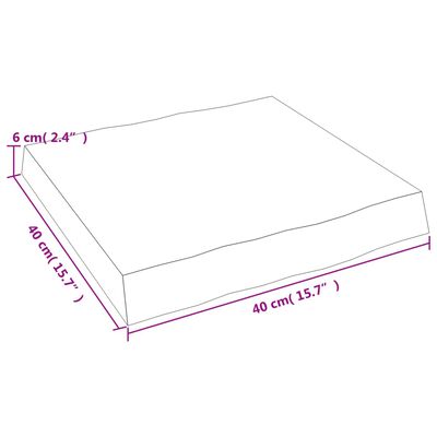 vidaXL Dessus de table bois massif traité bordure assortie