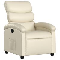 vidaXL Fauteuil inclinable Crème Similicuir