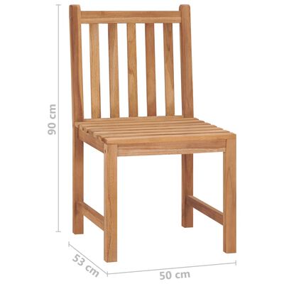 vidaXL Chaises de jardin lot de 8 avec coussins Bois de teck massif