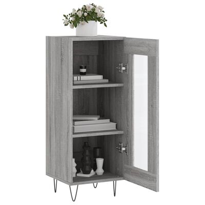 vidaXL Buffet Sonoma gris 34,5x34x90 cm Bois d'ingénierie