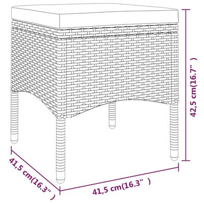 vidaXL Ensemble de bistro de jardin 5 pcs poly rotin et verre trempé