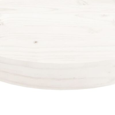 vidaXL Dessus de table rond blanc Ø70x3 cm bois de pin massif