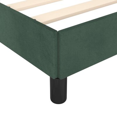 vidaXL Cadre de lit sans matelas vert foncé 120x190 cm velours