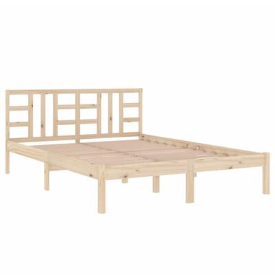 vidaXL Cadre de lit Bois de pin massif 140x190 cm