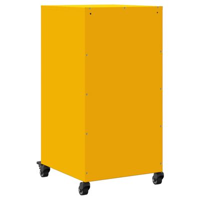 vidaXL Buffet jaune moutarde 36x39x72 cm acier