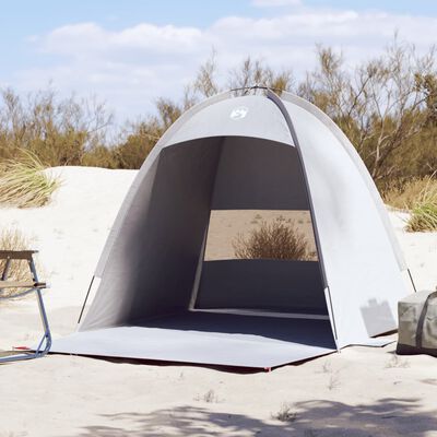 vidaXL Tente de plage 3 personnes gris imperméable