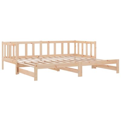 vidaXL Lit de jour et lit gigogne sans matelas 90x190 cm bois massif