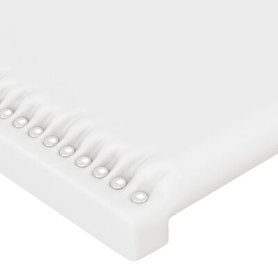 vidaXL Tête de lit à LED Blanc 103x16x118/128 cm Similicuir