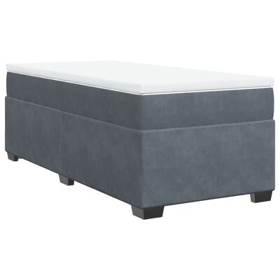 vidaXL Sommier à lattes de lit avec matelas Gris foncé 100x200 cm