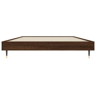 vidaXL Cadre de lit sans matelas chêne marron 90x190cm bois ingénierie