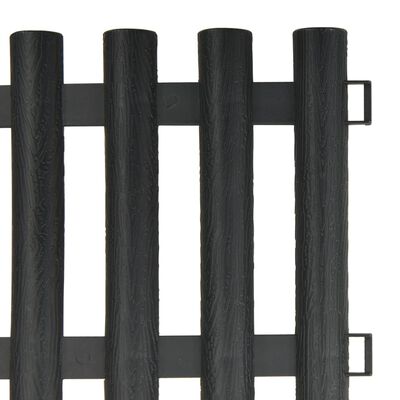 vidaXL Bordures de pelouse 17 pcs Anthracite 10 m PP