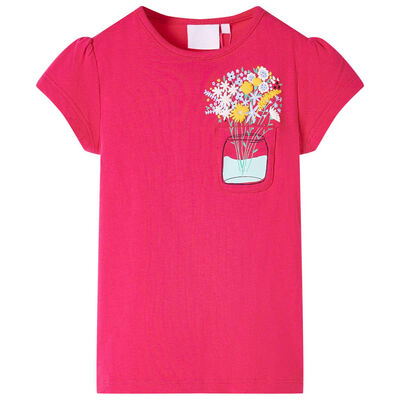 T-shirt pour enfants rose vif 104